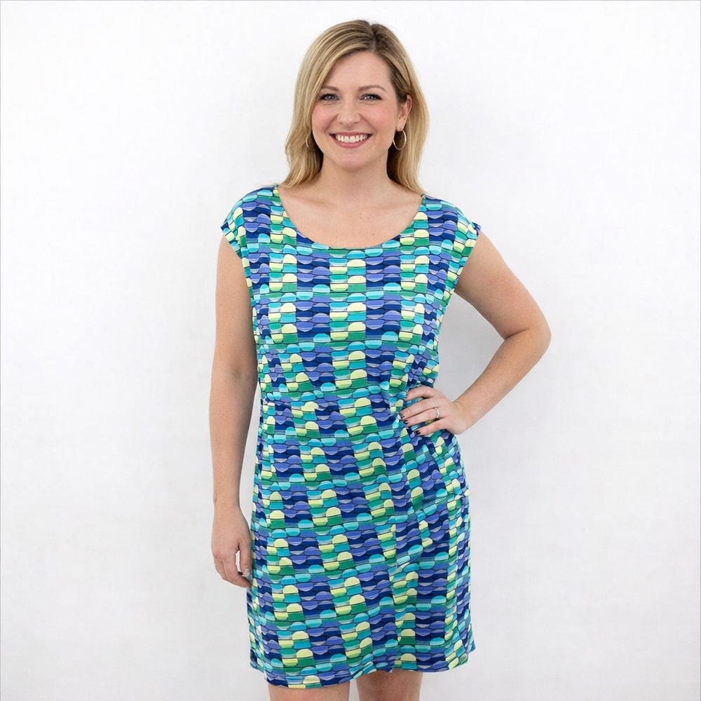 Liz Claiborne Geometric Sleeveless Dress L
